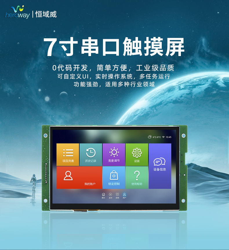 HYW070F3 医疗级专用串口显示屏