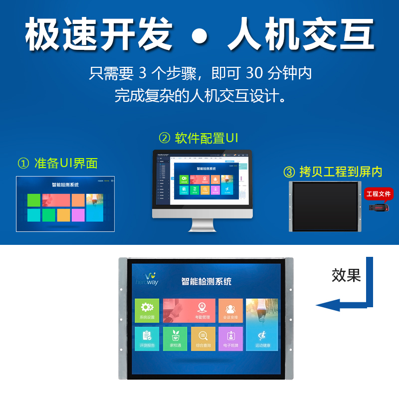 HYW151F 高性能触摸串口显示屏 支持WiFi