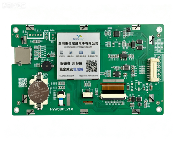 HYW050T 5寸性价比串口屏｜自带 WiFi 低成本工控显示方案