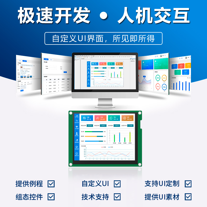 HYW080FG 高性能抗静电医疗级专用屏 支持WiFi音频