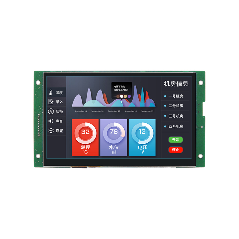 HYW070F 带电容触摸 通信支持RS232/TTL/485 音频播放